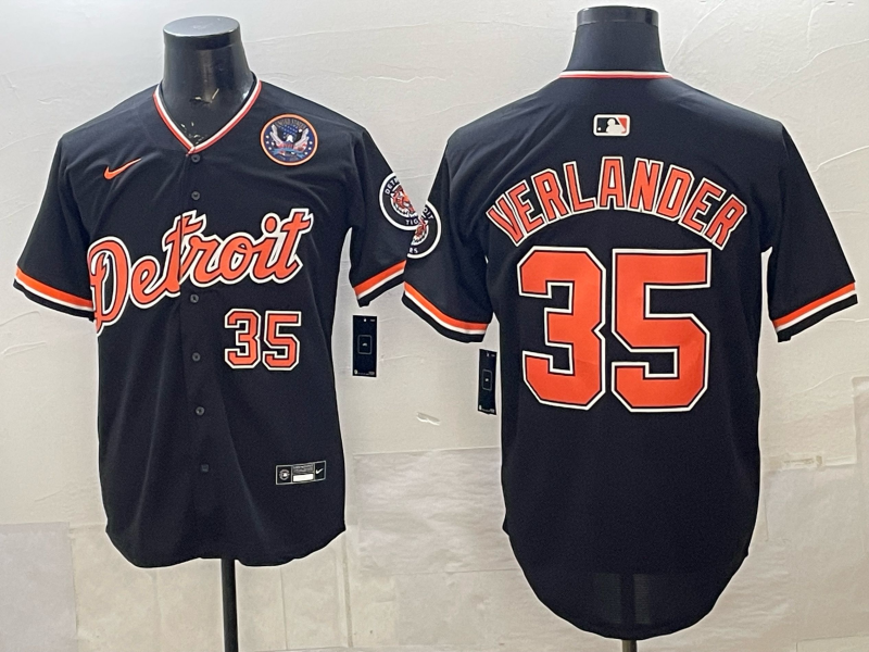 Men Detroit Tigers #35 Verlander black Game Nike MLB Jersey0314009->detroit tigers->MLB Jersey